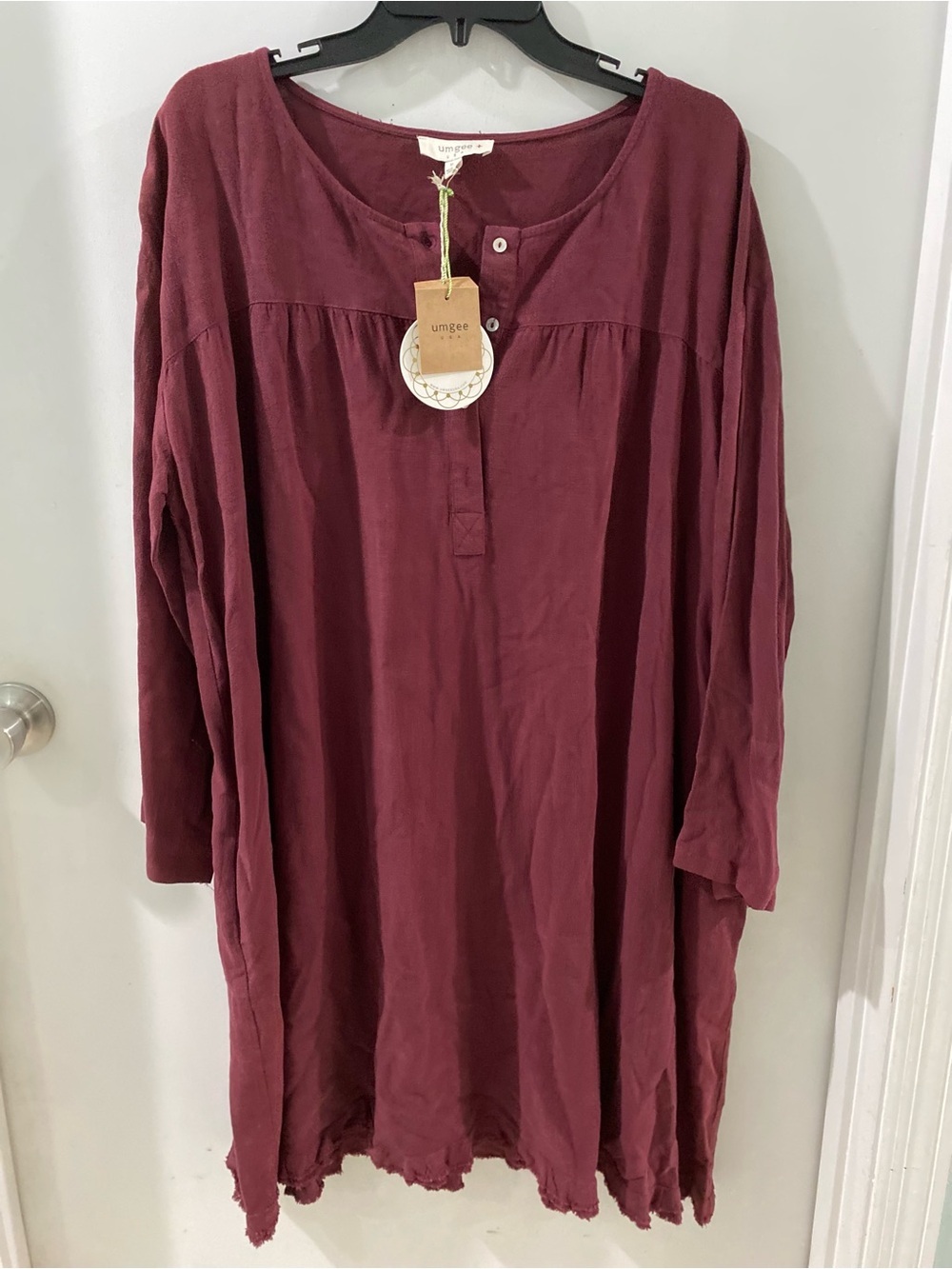 Umgee Long Sleeve Tunic Dress, size XL, new!